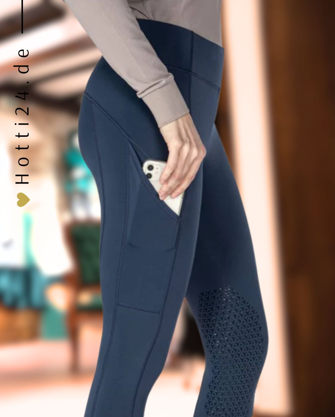 EQUILINE »Reitleggings Edodiek KnieGrip Diplomatic Blue