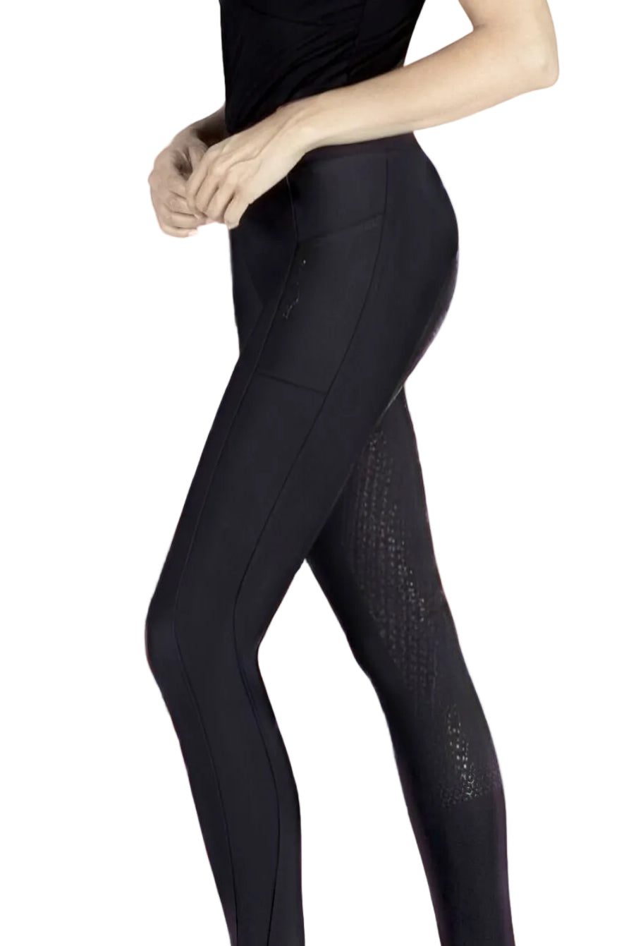 Equiline Women's Riding Leggings Gellef FullGrip Black