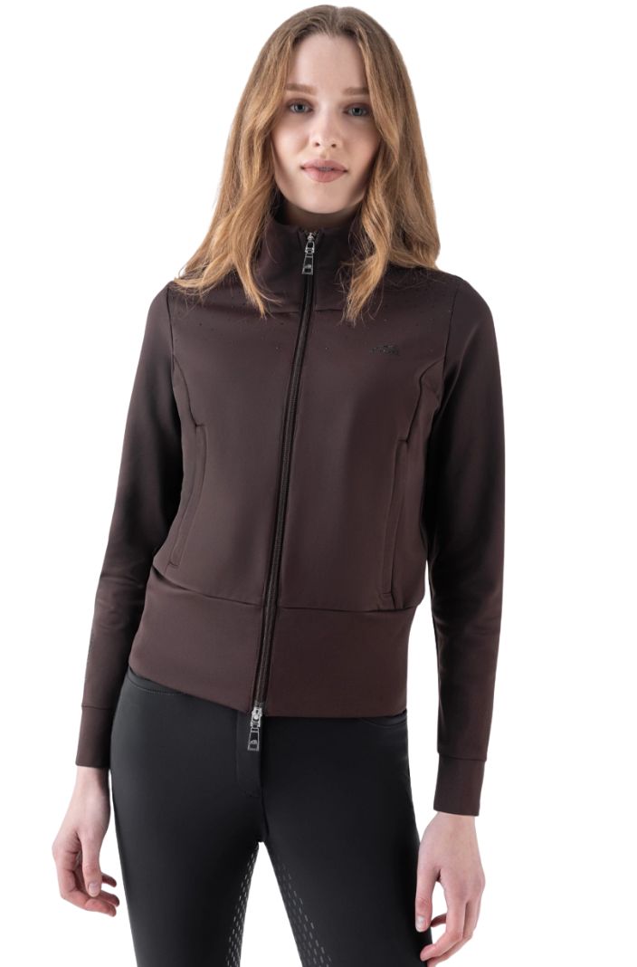 Equiline Damen Sweatjacke Eqglech Coffee Bean
