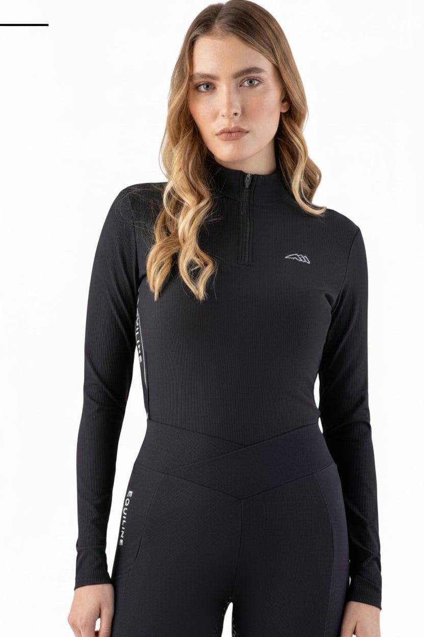 Equiline Reitshirt Langarm Costa Schwarz