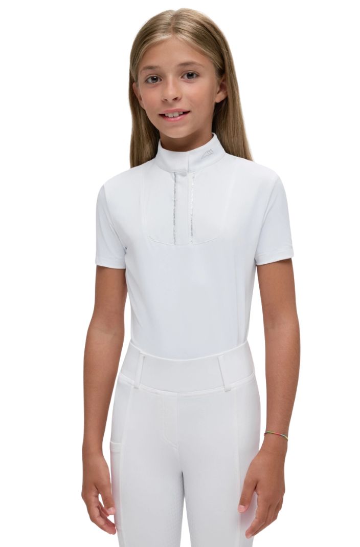 Equiline Mädchen Turniershirt Eqjeremyk Weiß