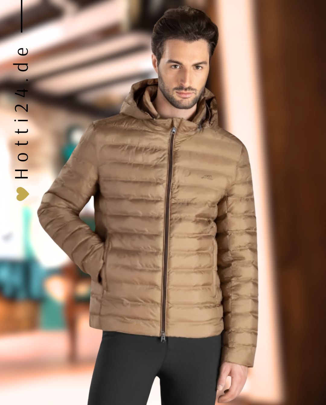 EQUILINE »Trainingsjacke Steppjacke Elasie Camel