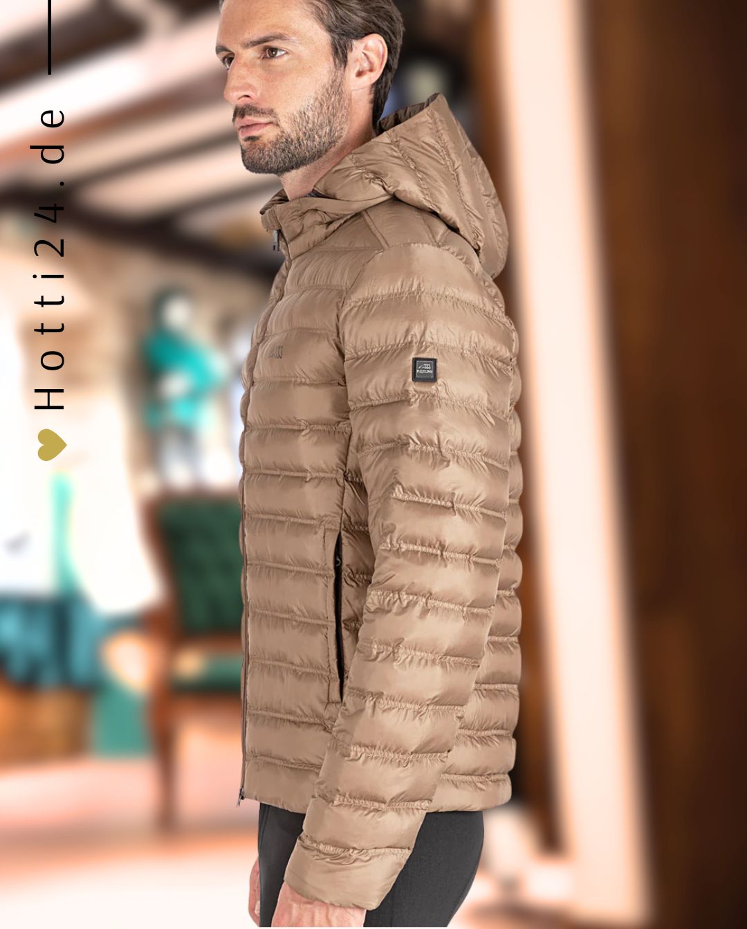 EQUILINE »Trainingsjacke Steppjacke Elasie Camel