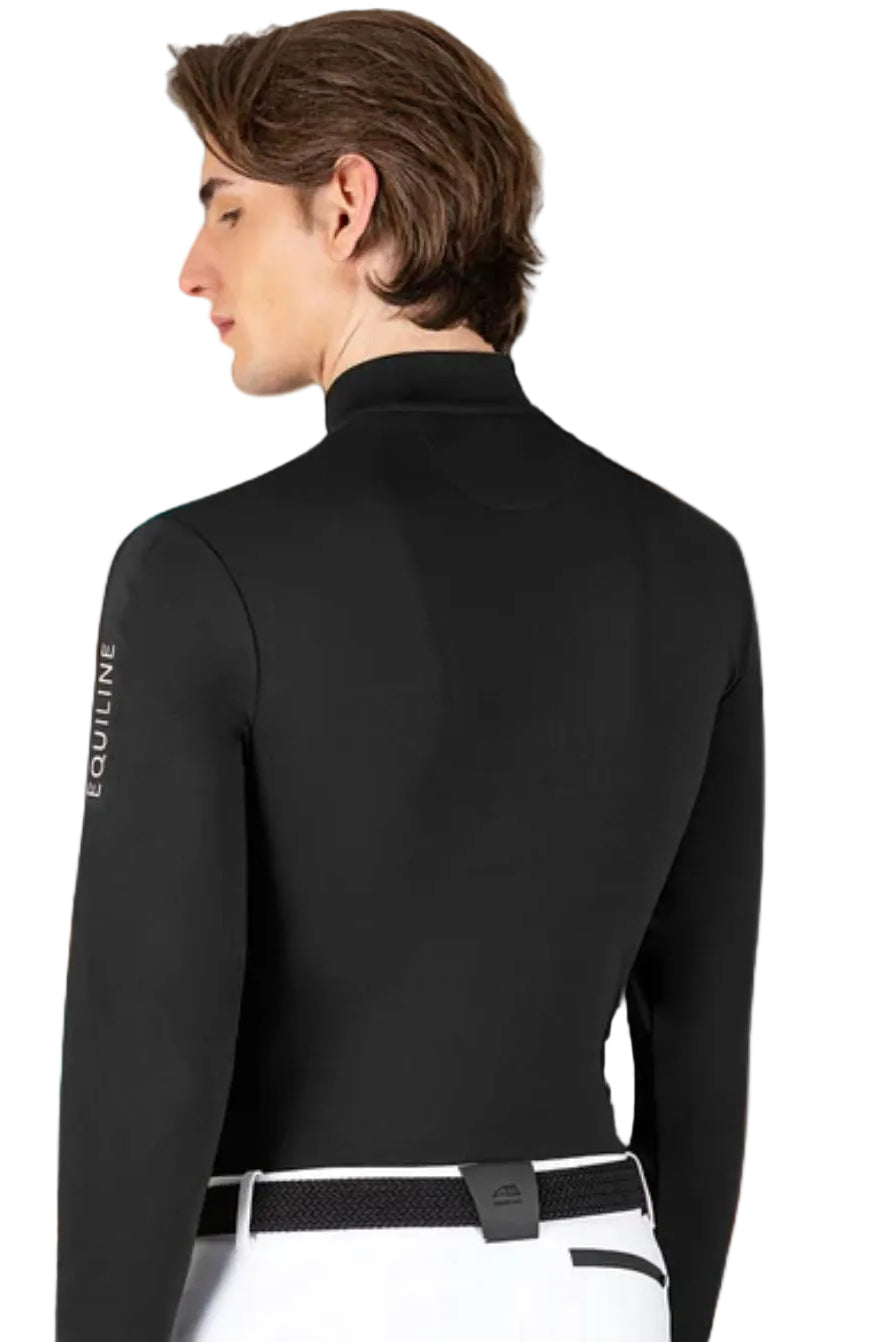 Equiline "Men's Long Sleeve Riding Shirt Cesko Black