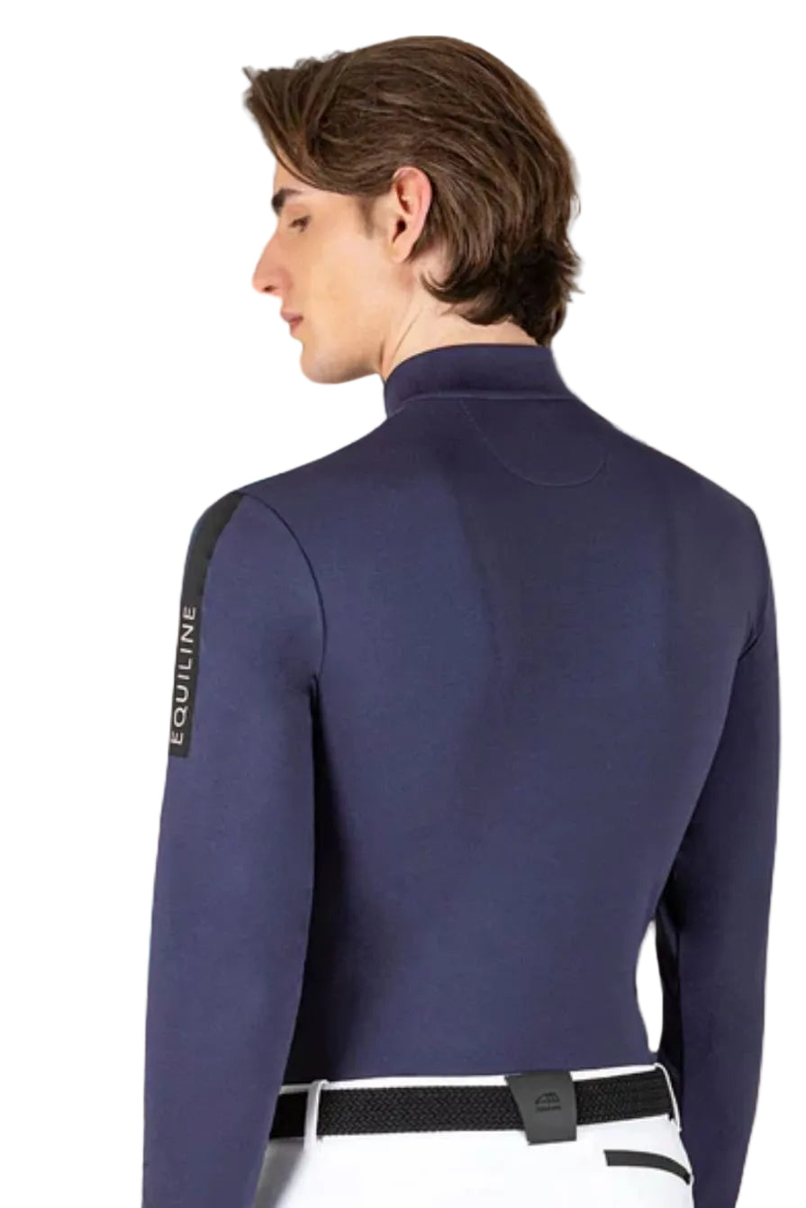Equiline "Men's Long Sleeve Riding Shirt Cesko Cobalt
