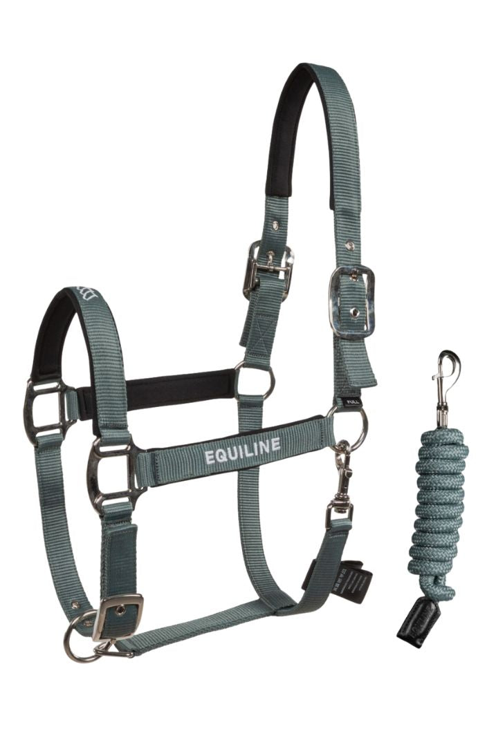 equiline-pferde-halfter-strick-set-eqcalong-forest-green