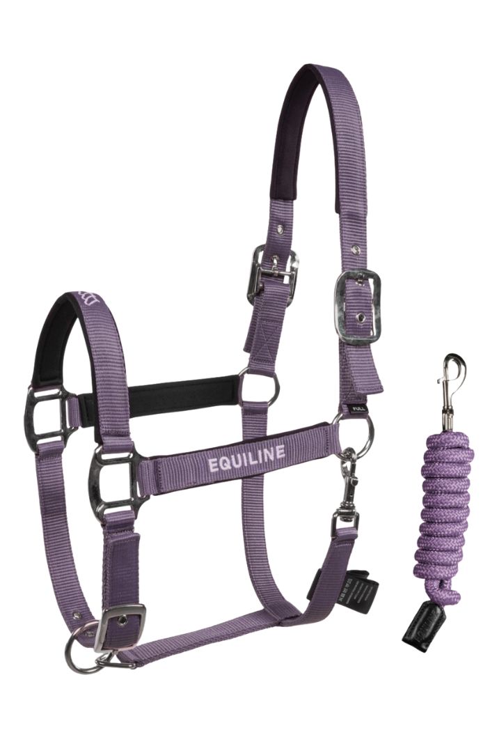 equiline-pferde-halfter-strick-set-eqcalong-mauve