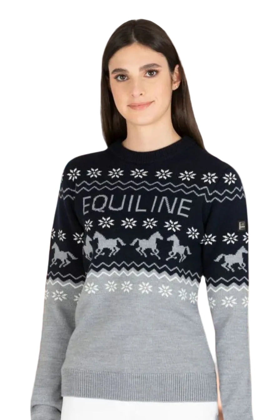 Equiline "Women's Sweater Nitan Navy