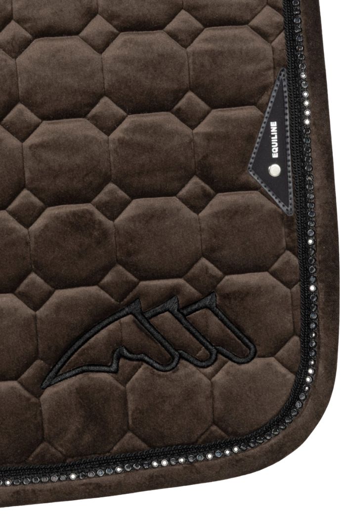 Equiline Springschabracke Samt Octagon Eqenti Coffee Bean