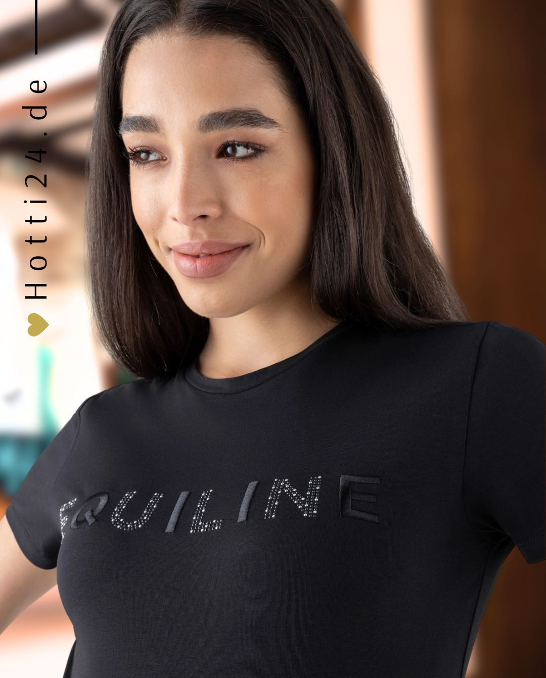 EQUILINE »T-Shirt Gelig Black