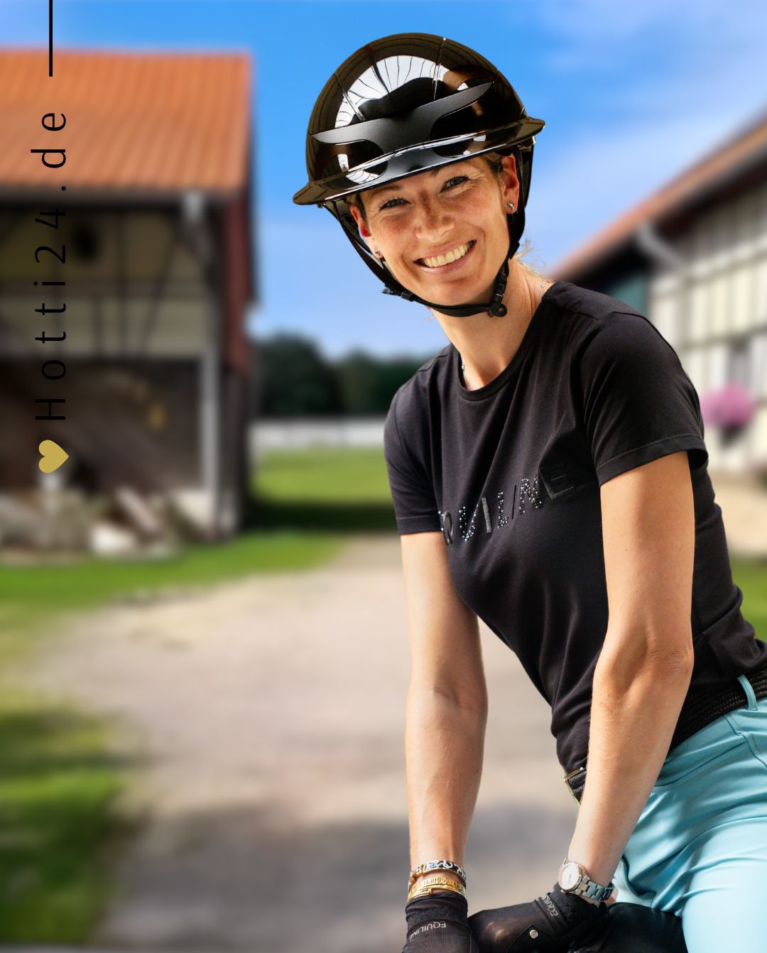 EQUILINE »T-Shirt Gelig Black