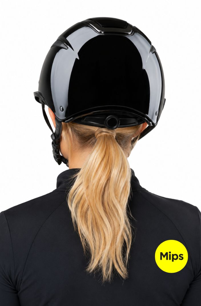 Equipage Reithelm Guardian Mips Schwarz Glanz Plain