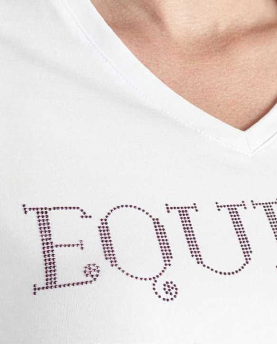 EQUILINE »T-Shirt Gigerg White / Violett