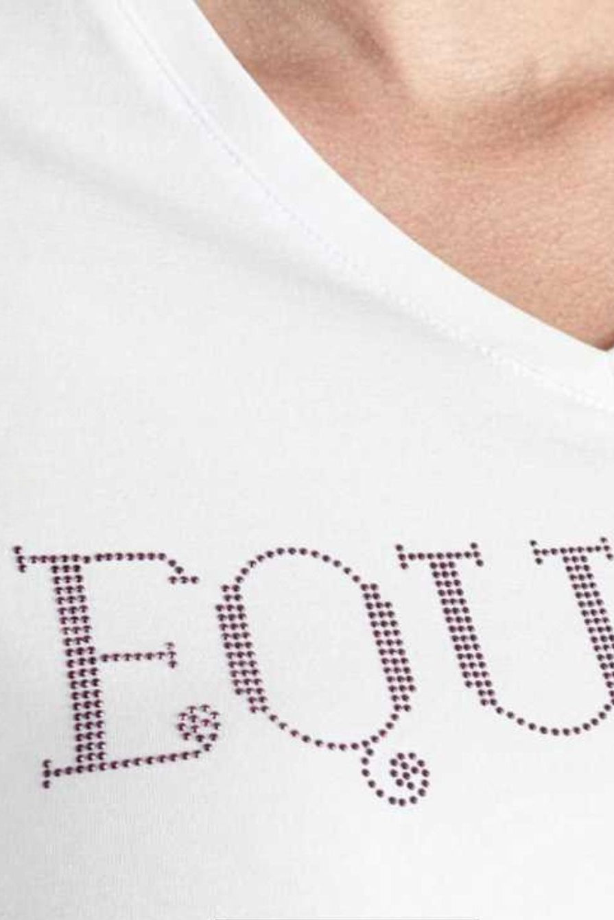 EQUILINE »T-Shirt Gigerg White / Violet