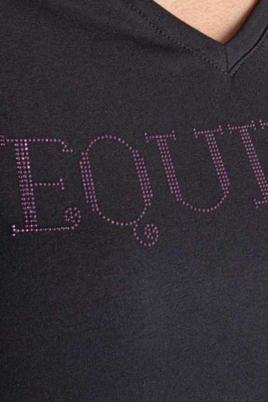 EQUILINE »T-Shirt Gigerg Black / Violet
