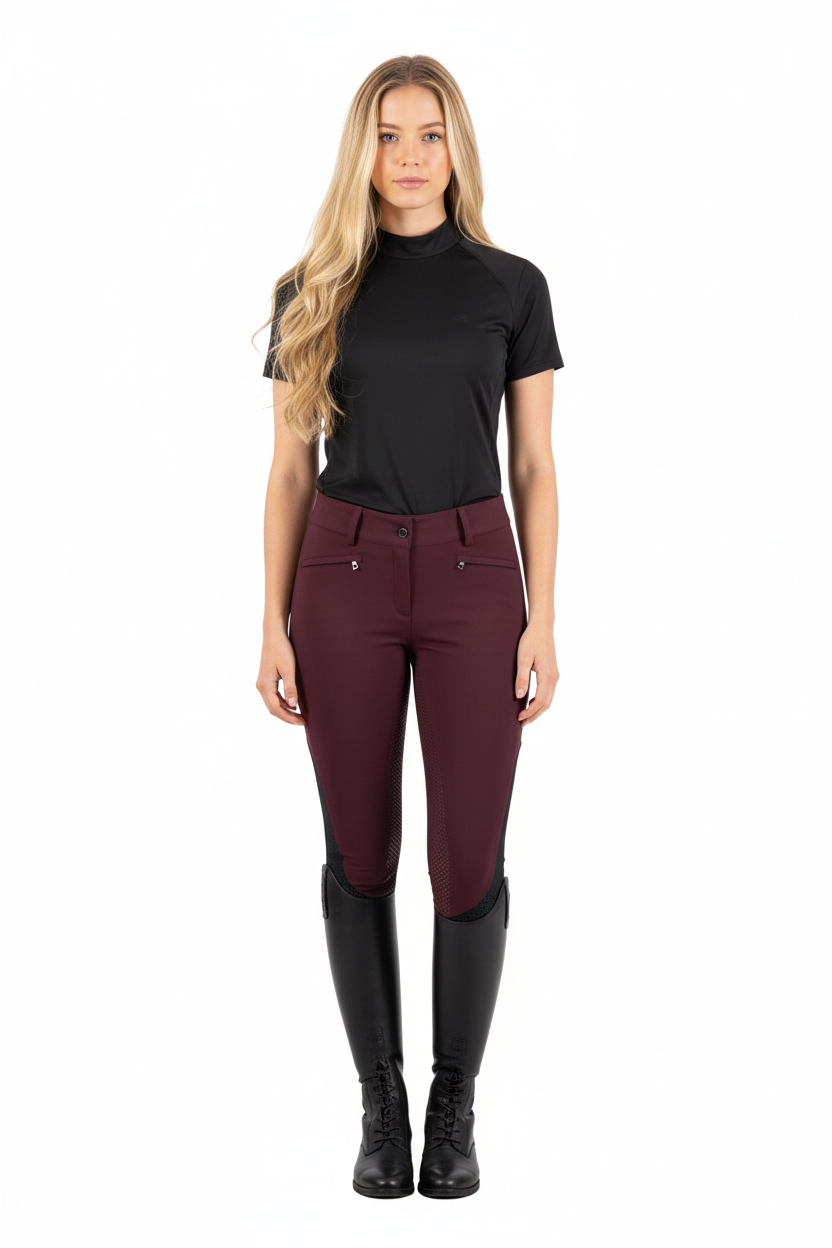 Euro Star »Reithose ESAirflow FullGrip Dark Berry