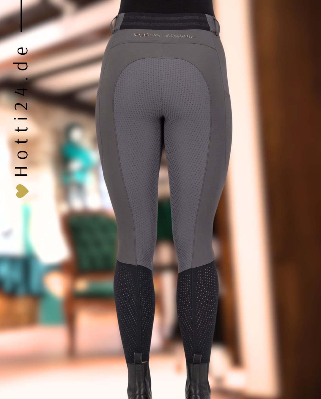 EURO STAR »Reithose ESAirflow FullGrip Magnet Grey