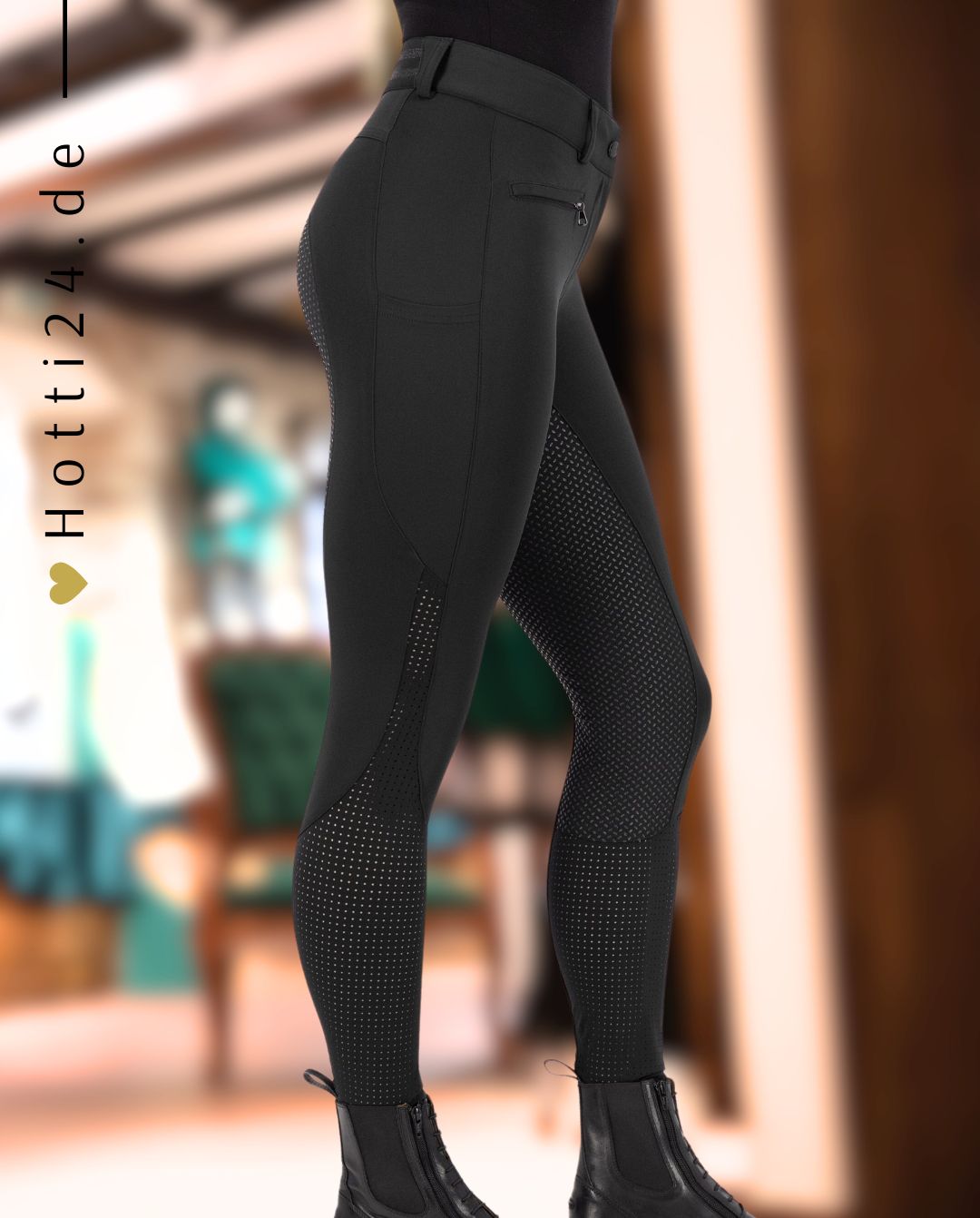 EURO STAR »Reithose ESAirflow FullGrip Black