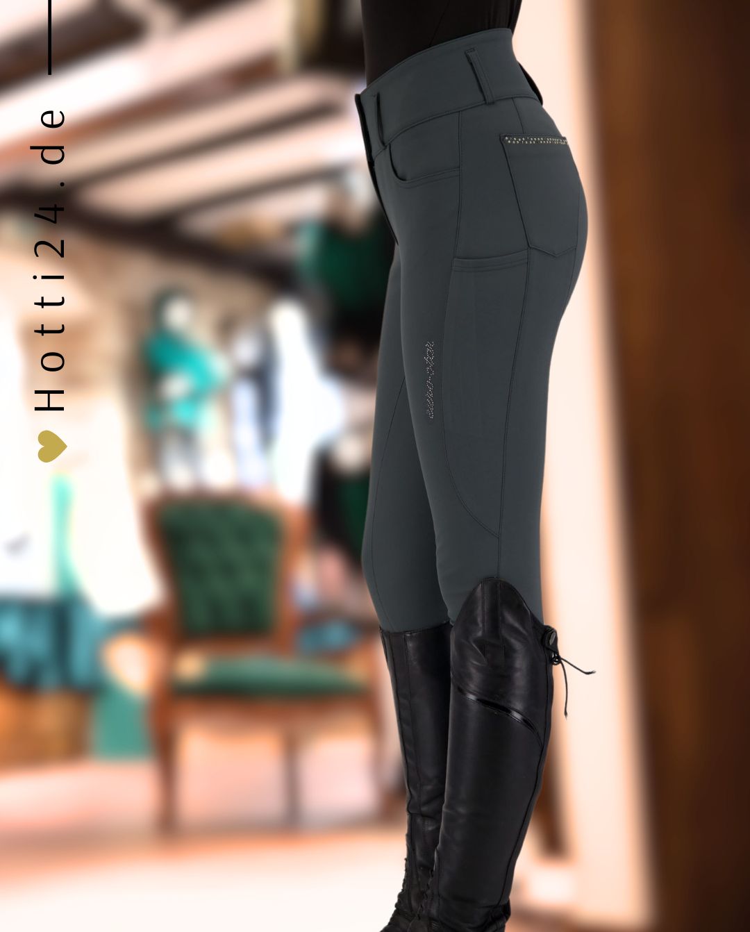 EURO STAR »Reithose ESAmare FullGrip Dark Castor
