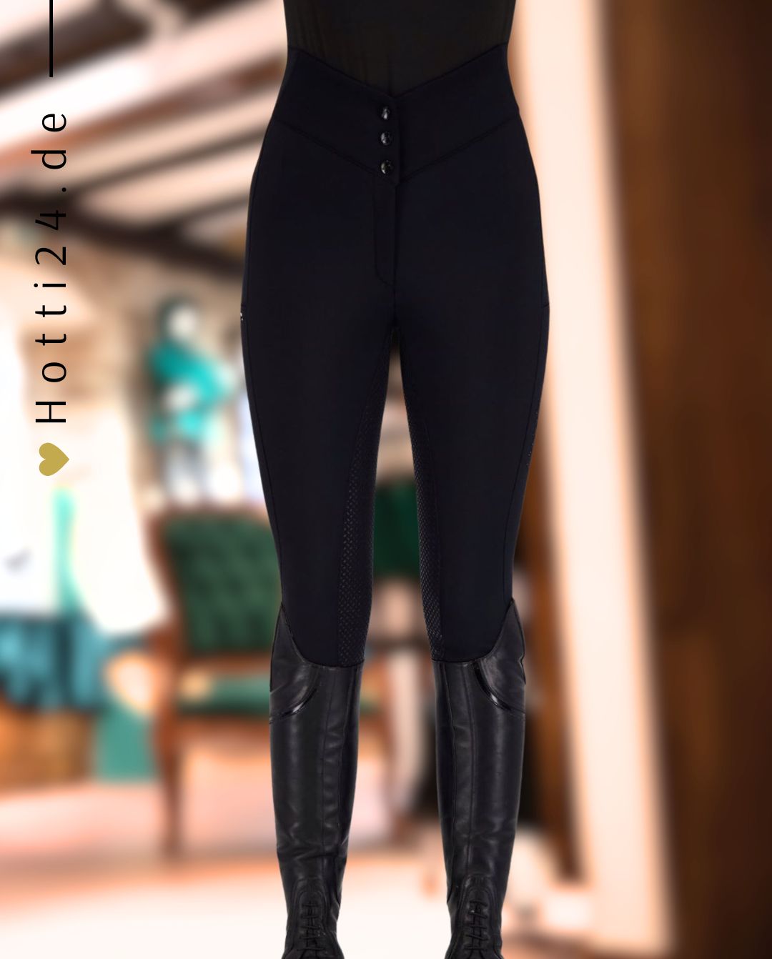 EURO STAR »Reithose ESQueen FullGrip Black