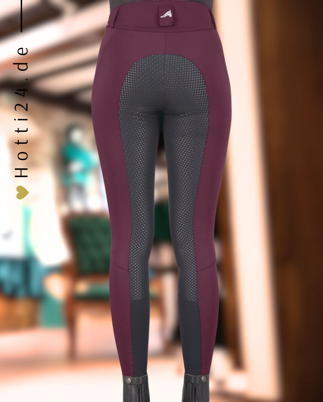 EURO STAR »Reithose ESEquitation Queen FullGrip Dark Berry