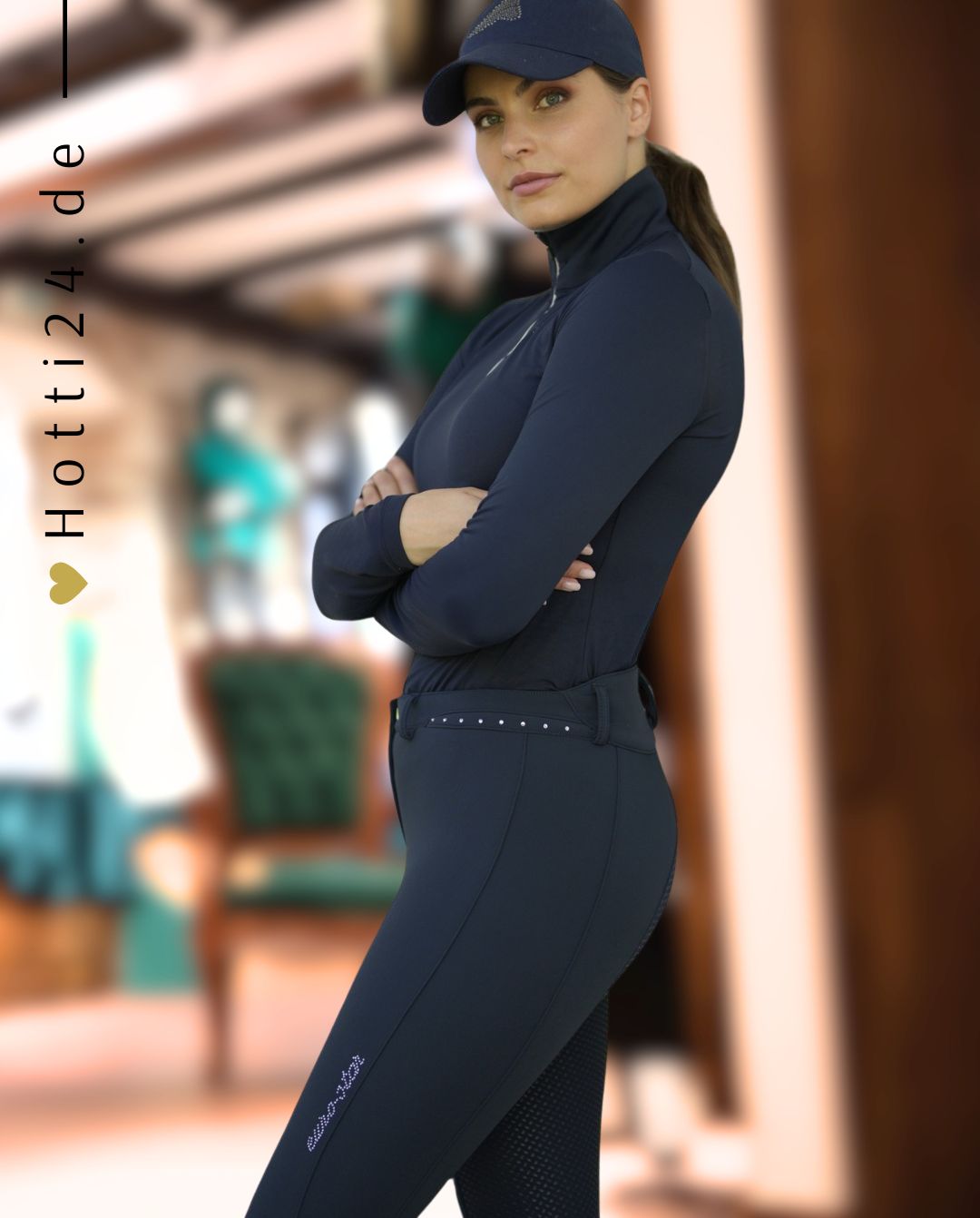 EURO STAR »Reithose ESEquitation Queen FullGrip Navy