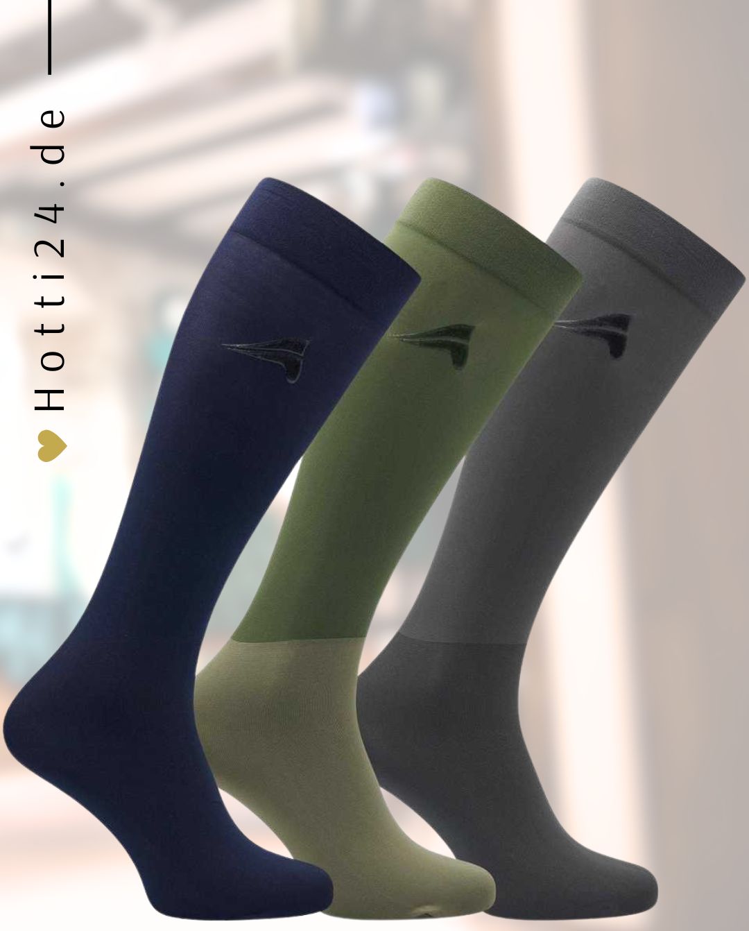 EURO STAR »Reitsocken ESGlitter 3er Pack Navy / Tundra / Castor Grey