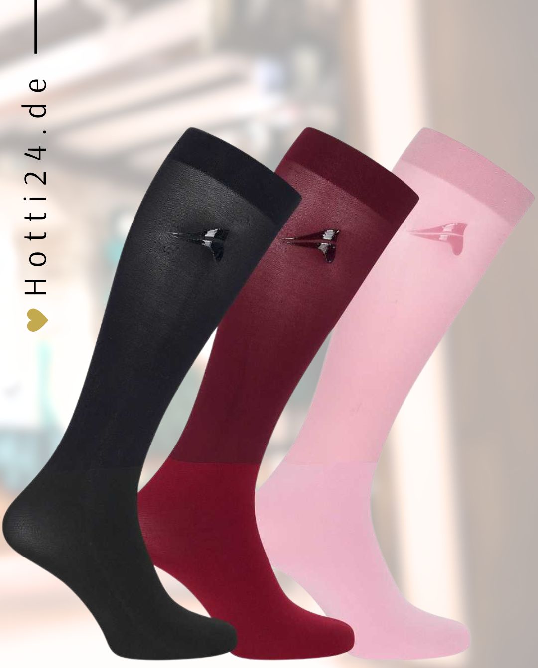 Euro Star »Reitsocken ESGlitter 3er Pack Black / Dark Berry / Rosa