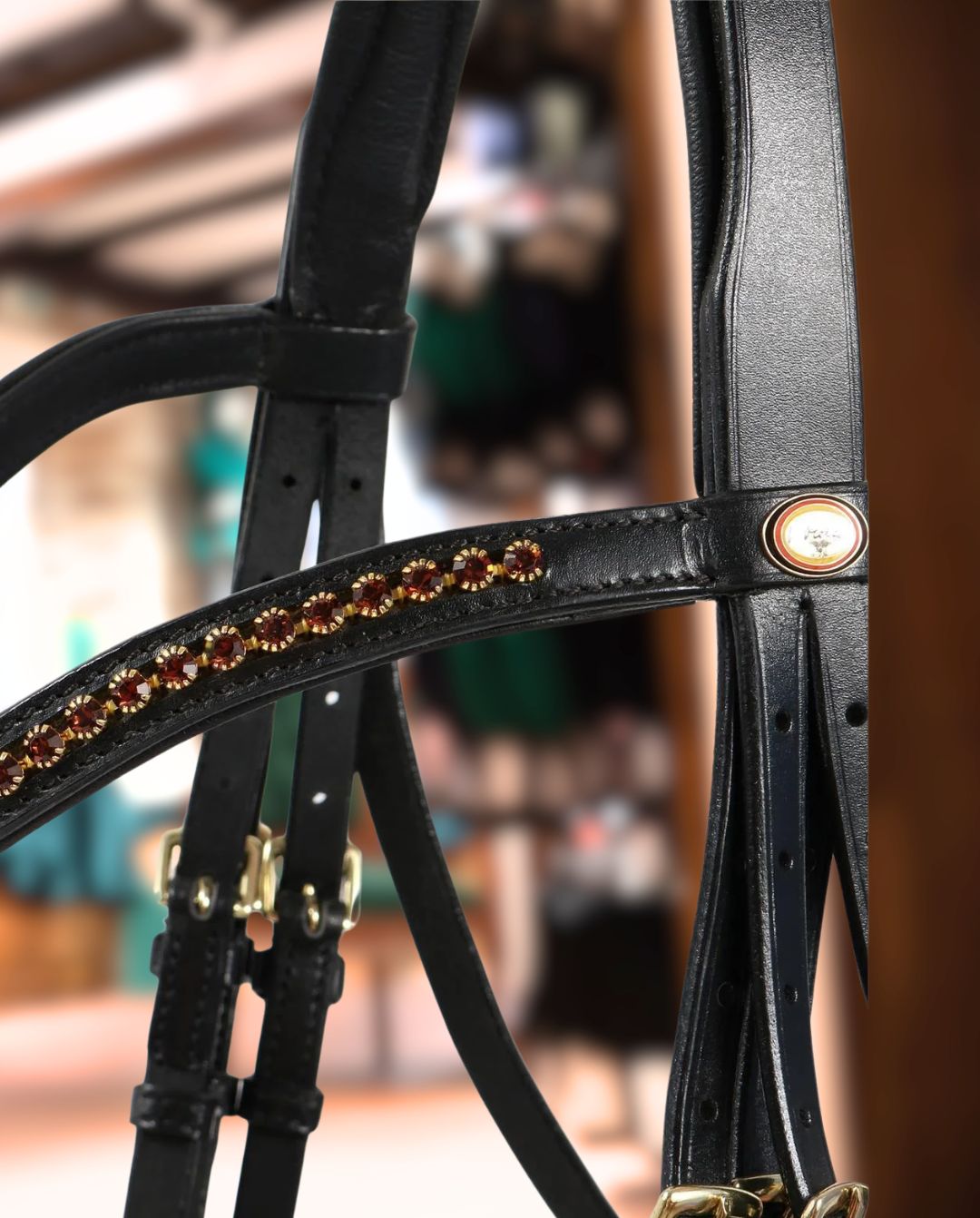 HANS MELZER »Kandare Krusemark schwedisches Reithalfter Black
