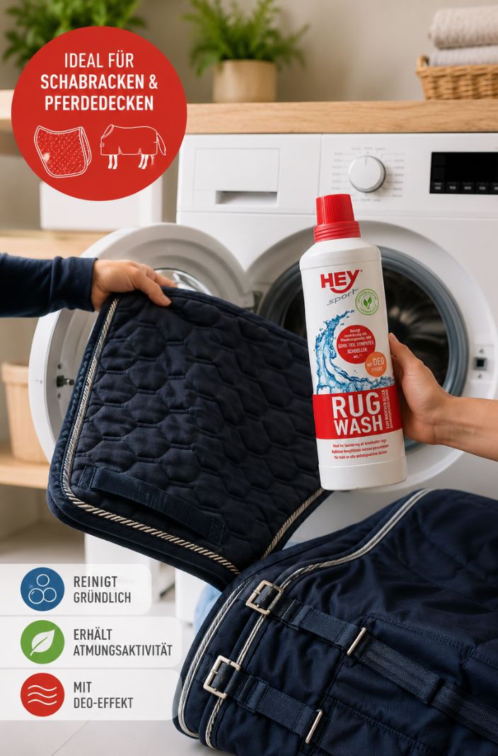 Hey Rug Wash für Pferdedecken & Schabracken 1 Liter