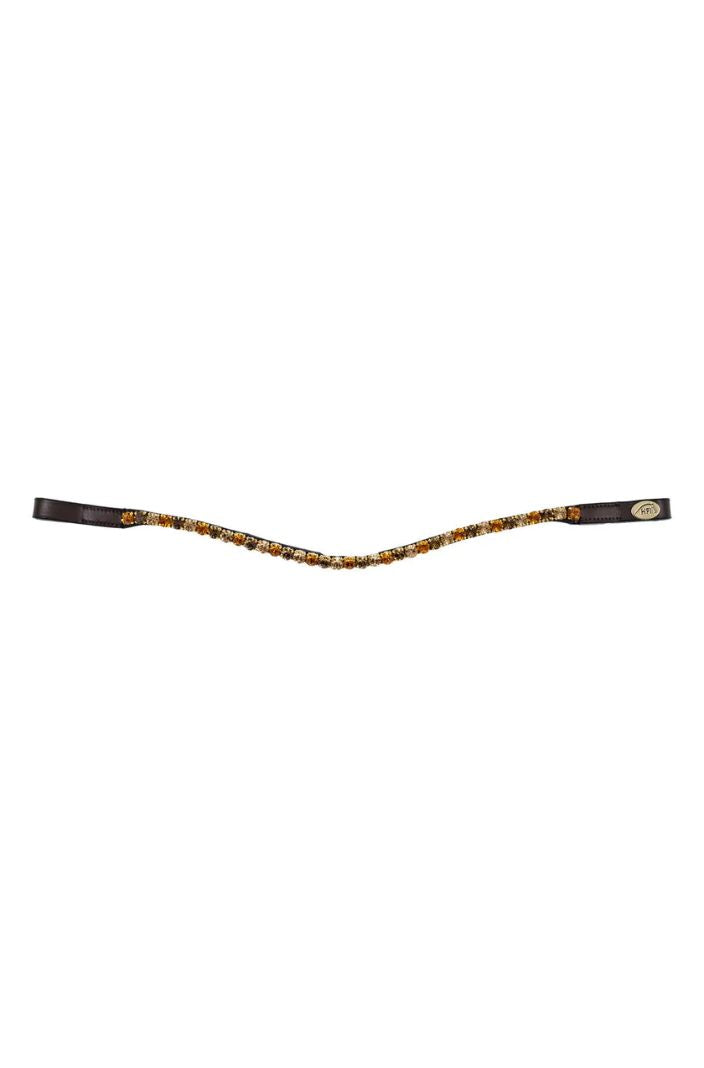 hfi-pferde-stirnriemen-straight-strass-braun-braun-gold-gelb