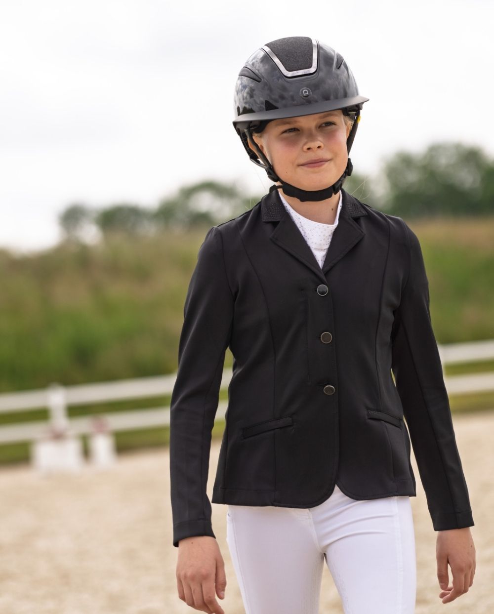 Equipage Reithelm Guardian Mips Black Shine Glitter