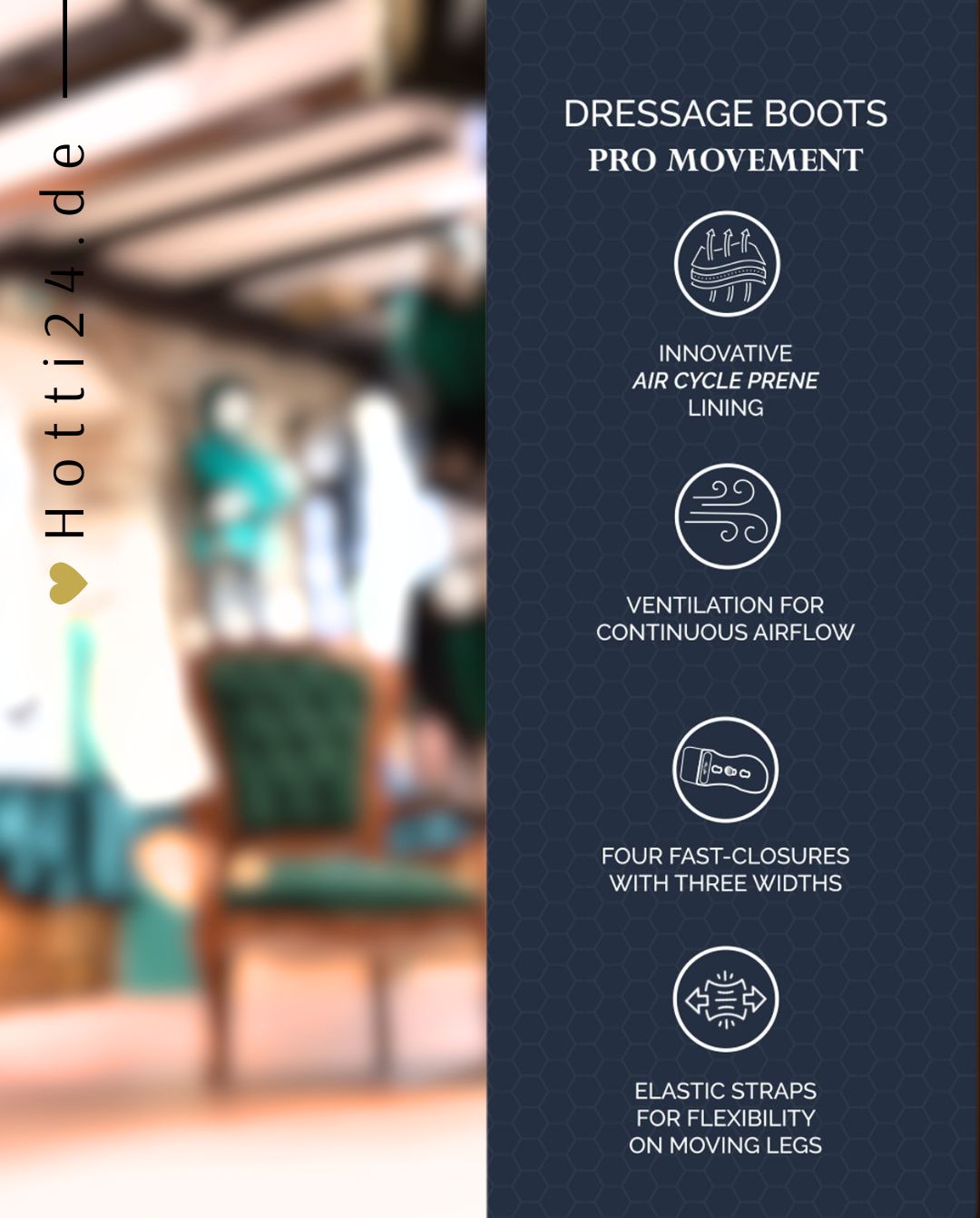 HV POLO »Dressurgamaschen HVPPro Movement Black