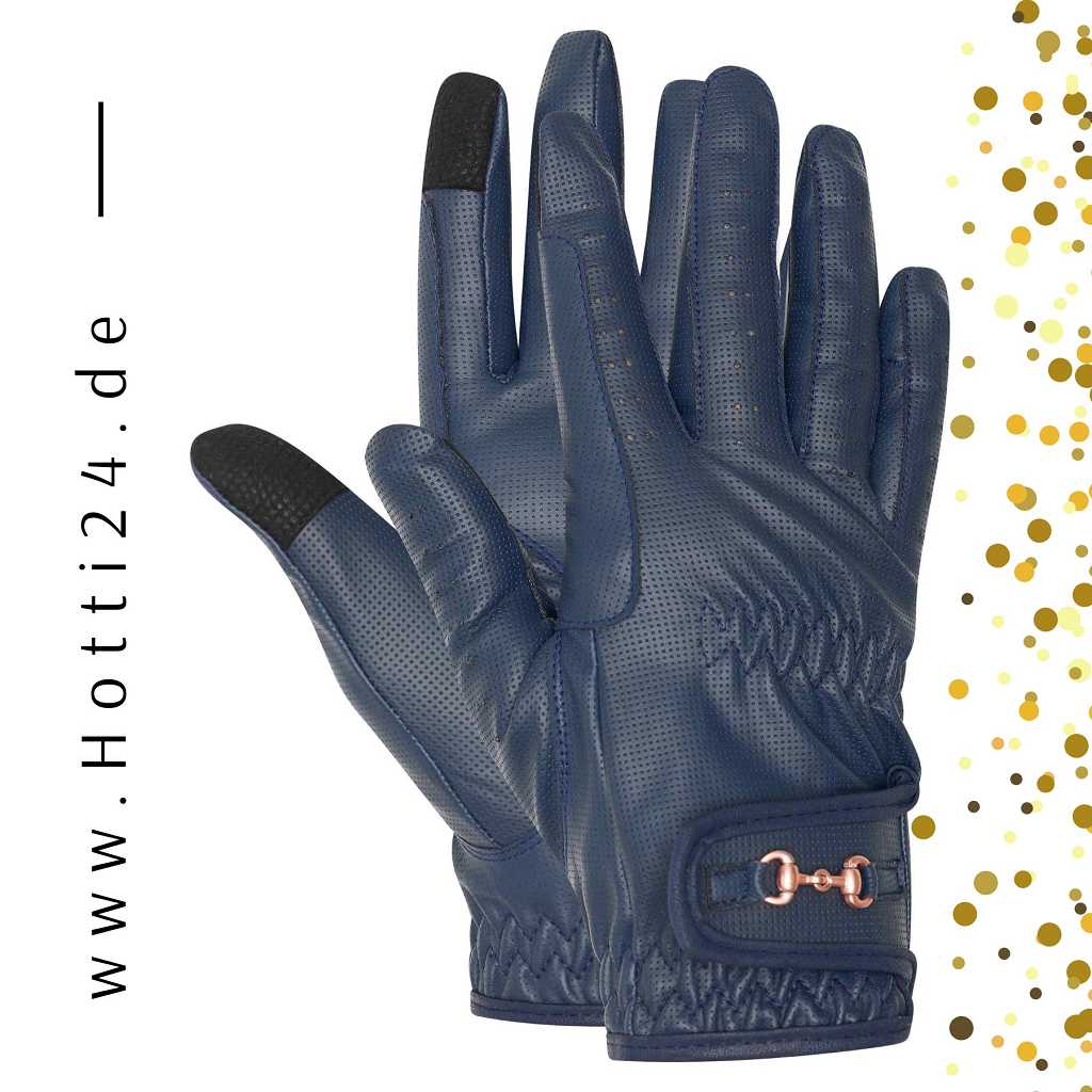 damen reithandschuhe charly blau hv polo