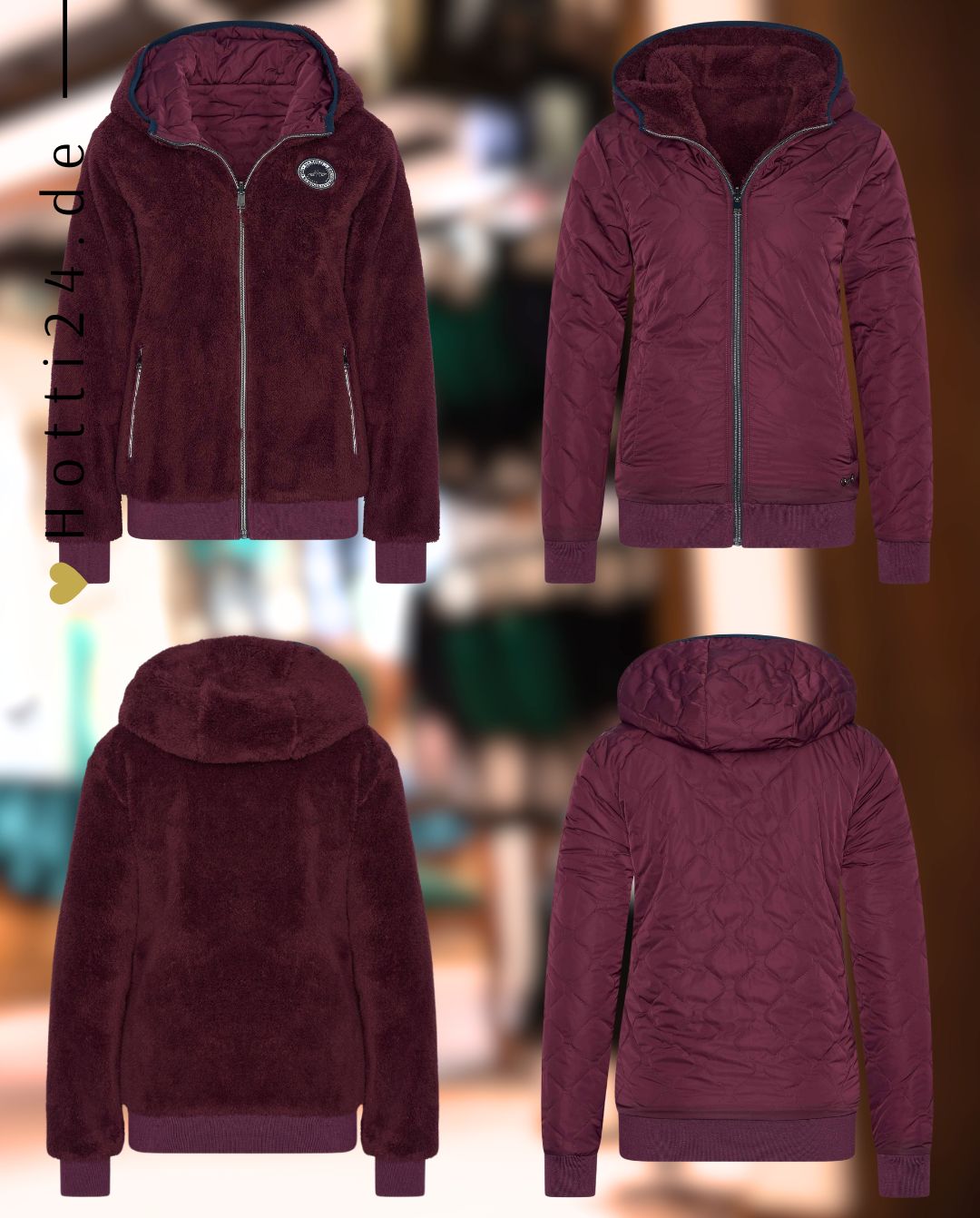 HV POLO »Fleece Wendejacke HVPCathy Dark Berry