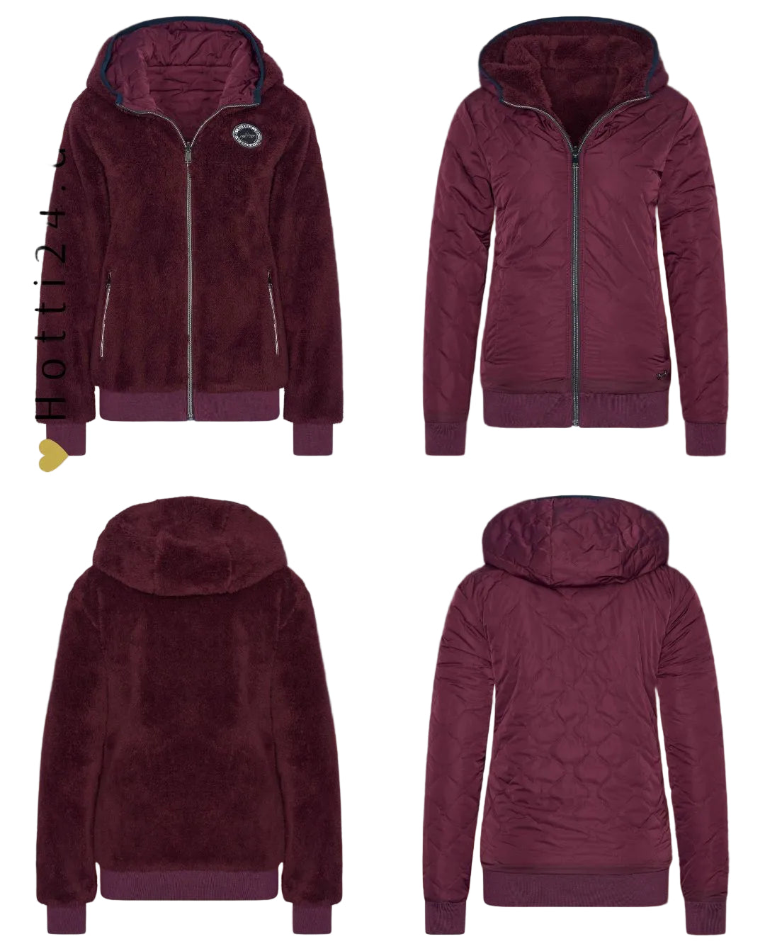 HV POLO »Fleece Reversible Jacket HVPCathy Dark Berry