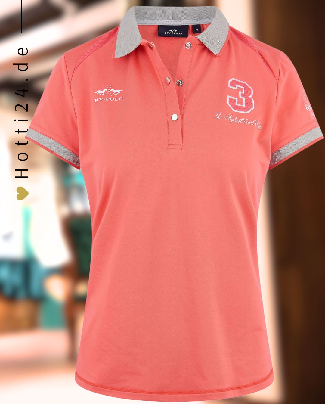 HV POLO »Poloshirt HVPFavouritas Tech Bright Coral