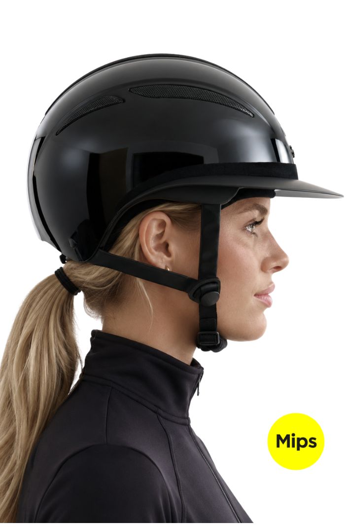 HV Polo Reithelm HVPMagnifica Mips Schwarz Glanz