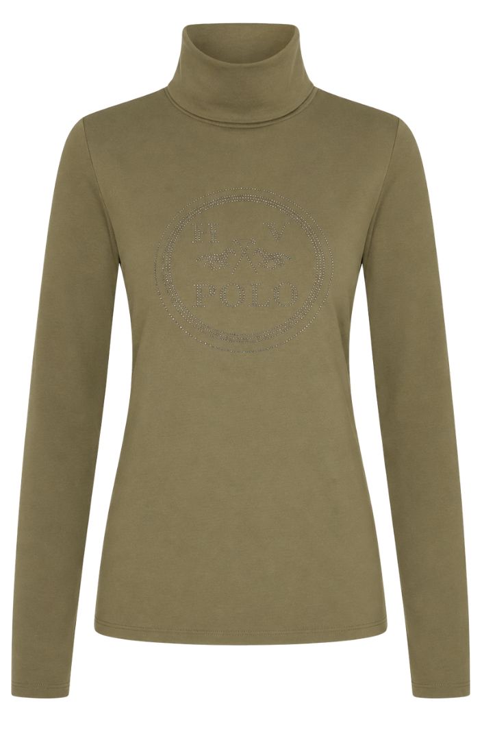 HV Polo Reitshirt Langarm HVPDee Oil Green