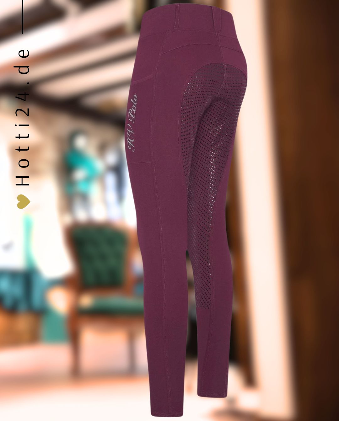 HV POLO »Kinder Reitleggings HVPLuci FullGrip Berry