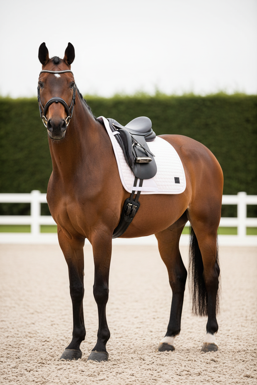 HV Polo Dressage Saddle Pad HVPDae White