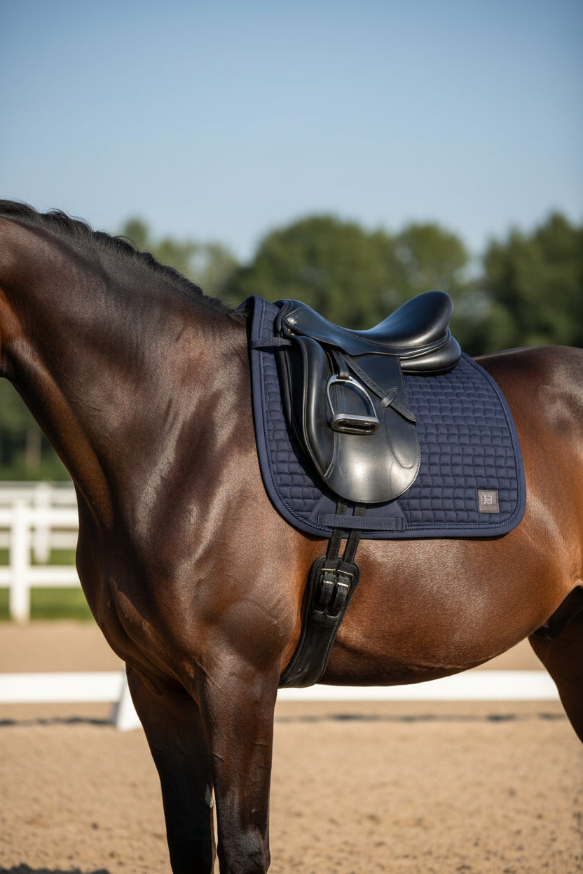 Die vorliegende Datei enthält Informationen über die Pferde Dressurschabracke "Dae" von HV POLO in der Farbe Blau mit der Artikelnummer 0802093512-5001. Diese Dressurschabracke wurde speziell entwickelt, um Ihrem Pferd Komfort und Stil während des Dressurreitens zu bieten. Sie ist erhältlich unter www.Hotti24.de.