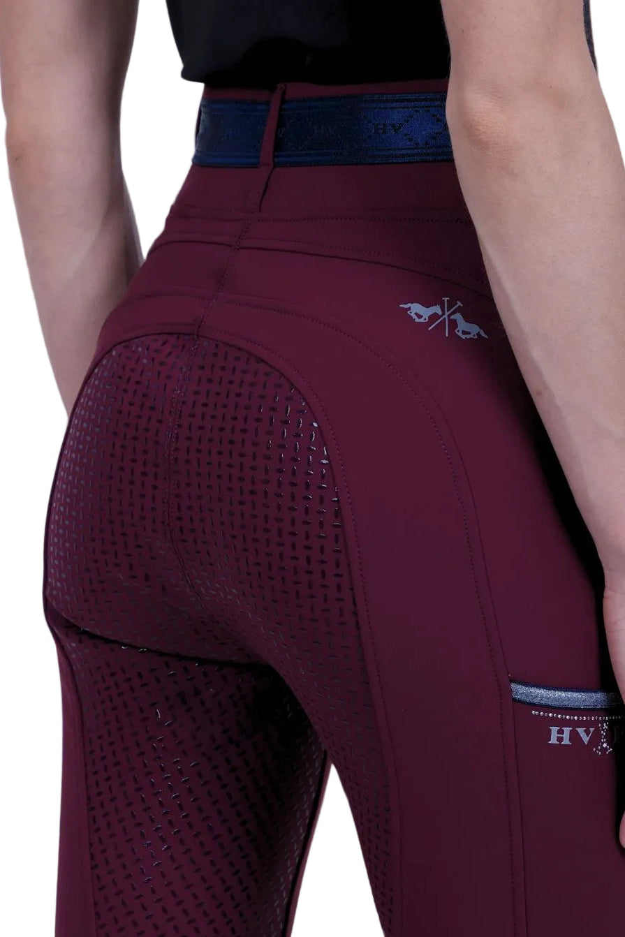 HV Polo »Women's Riding Leggings HVPClarissa FullGrip Dark Berry