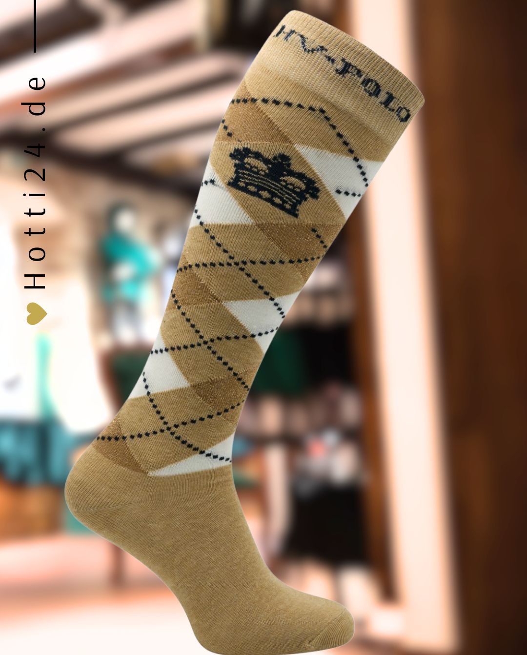 HV POLO »Reitsocken HVPArgyle Sand Melange