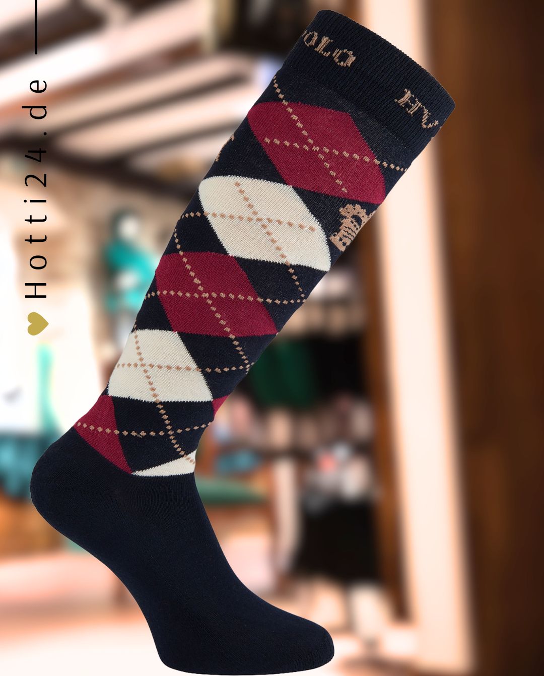 HV POLO »Reitsocken HVPArgyle Navy Roja Sand