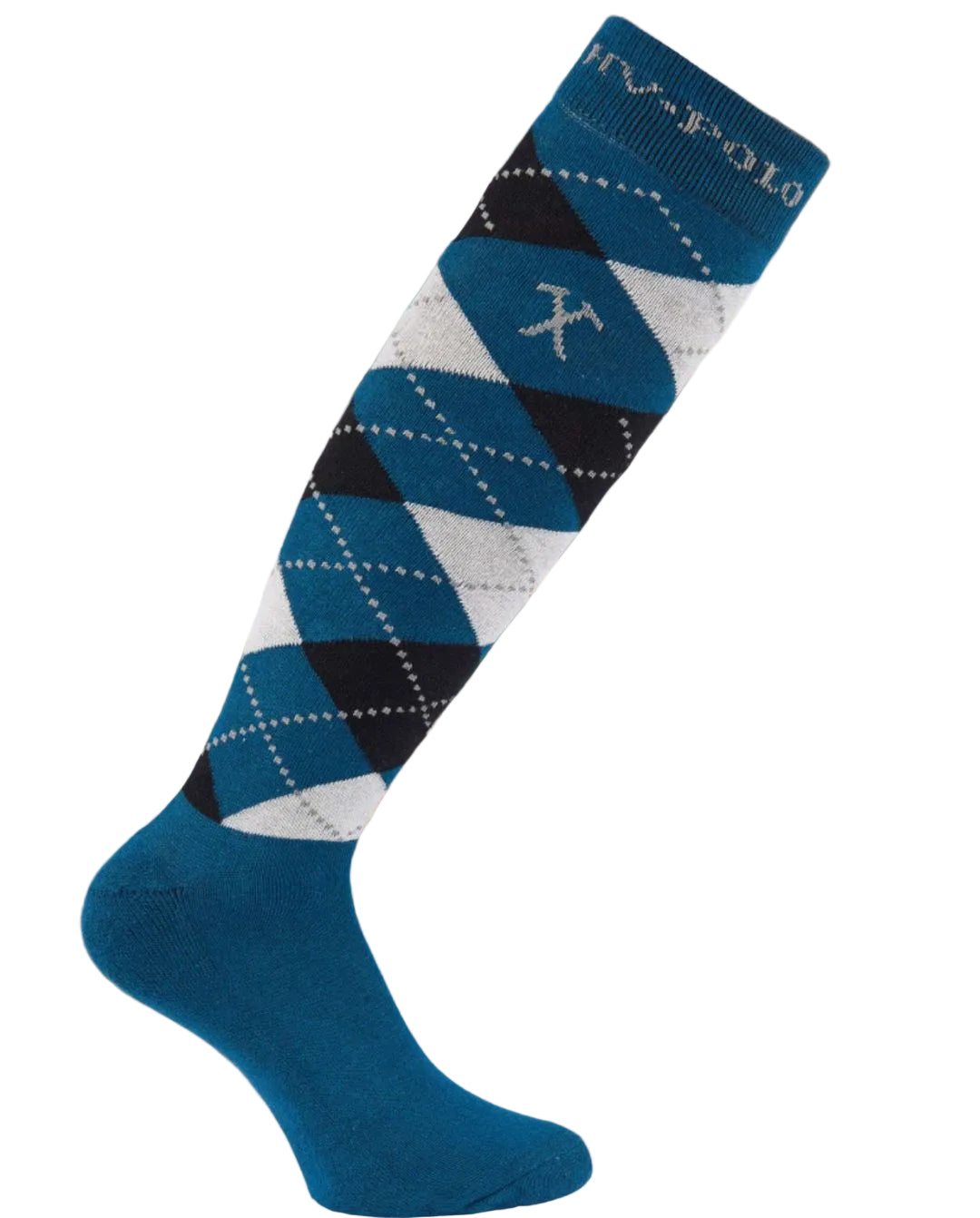 HV Polo "Riding Socks HVPArgyle Petrol / Black / Silvergrey