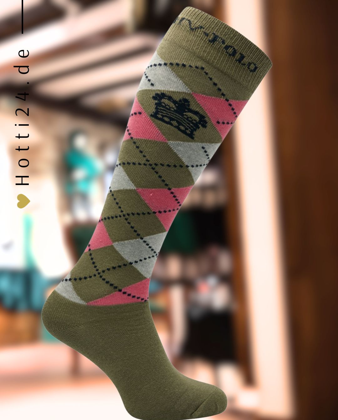 HV POLO »Reitsocken HVPArgyle Oil Green