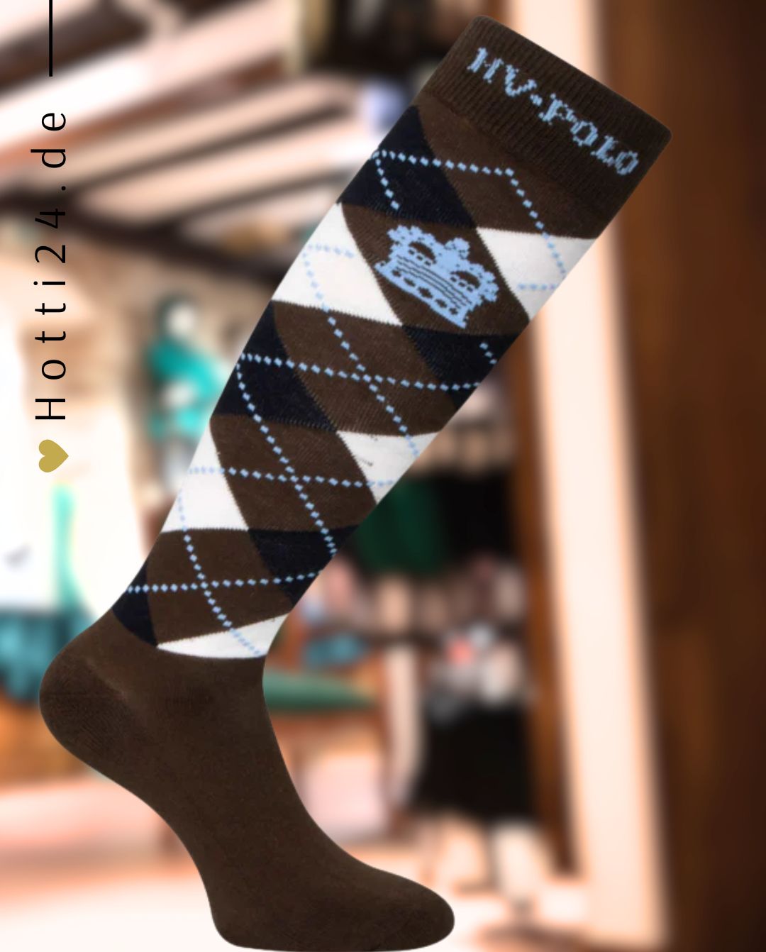 HV POLO »Reitsocken HVPArgyle Teak / Navy / Offwhite