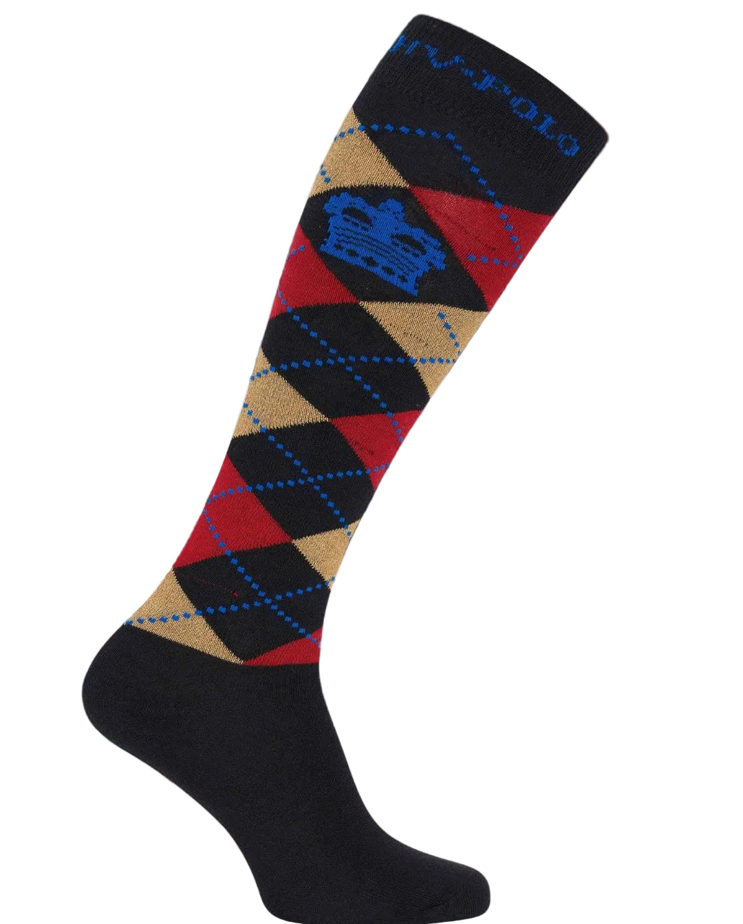 HV Polo »Reitsocken HVPArgyle Black / Red / Gold