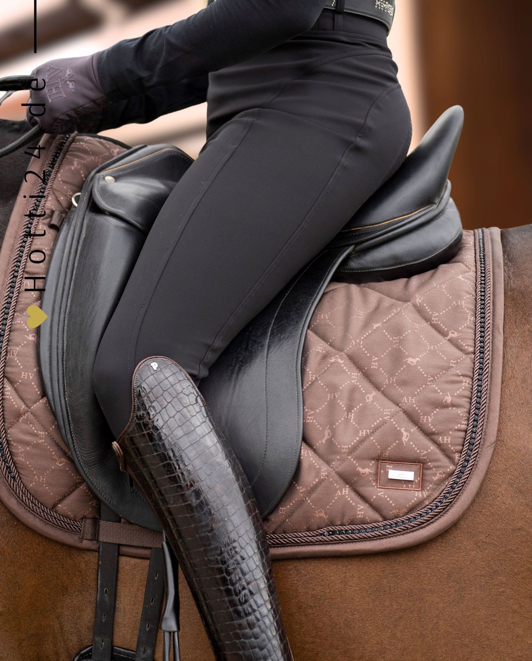 HV POLO »Dressage Saddle Pad HVPWelmoed Shine Mocca